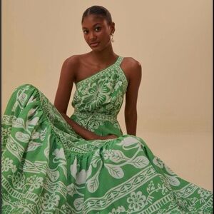 New Farm Rio Garden Sweet Pea One Shoulder Maxi